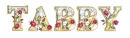 Glitter Gold Sparkling Roses Text - Tabby