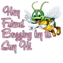 Buzzing By - Hey Friend Buzzing by to say Hi