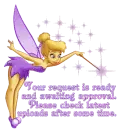 Tinkerbell Purple GlitterSparkled - Your Request Has Been Uploaded.