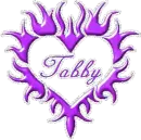 Tabby purple heart
