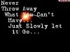 just let go