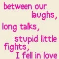 I fell in love