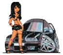 gangsta girl black car mr2 dolls