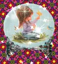 little girl in snowglobe