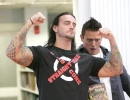 the miz checking out cm punks guns xD