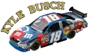 Kyle Busch's Red white blue M & M's Car