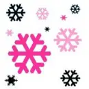 pink snowflakes
