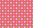 pink, green polka dots