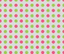 pink, green polka dots