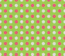 pink, green polka dots