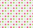 pink, green polka dots