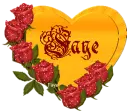Sparkling Red Roses Heart - Faye