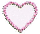 Sparkling Pink Roses Heart