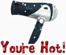Blow Dry (black & silver with sparkles)- You're Hot!
