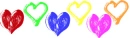 five hearts