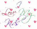I Love My Kids (with floating hearts)