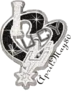 San Antonio Spurs black heart charm lucy