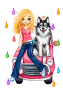 Doll on Car