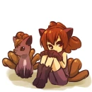Vulpix Girl and Vulpix