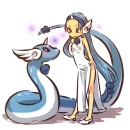 Dragonair Girl with Dragonair