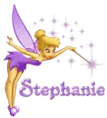 Tinkerbell Purple GlitterSparkled - Stephanie