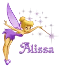 Tinkerbell Purple GlitterSparkled - Alissa
