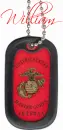 Dog Tag Marine Corp Veteran- William