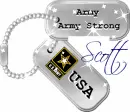 Dog Tags Army Strong (with sparkles)- Scott