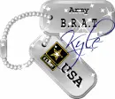 Dog Tags Army Brat (with sparkles)- Kyle