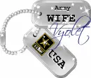 Dog Tags Army Wife (with sparkles)- Vyolet
