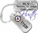 Dog Tags Navy (with sparkles)- Hunter