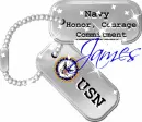 Dog Tags Navy (with sparkles)- James