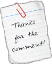 Thanks 4 the comment