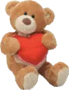 Bear holding showin love heart