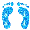 Boy Glitter Footprints