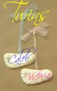 Twin Boy & Girl Footprints- Victoria & Caleb