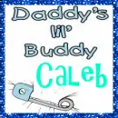 Daddy's Little Bubby (with glitter boarder)- Caleb