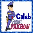 Future Policeman (with glitter boarder)- Caleb