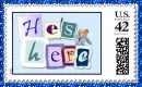 Baby Boy Stamp- He's Here