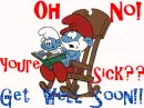Papa & Baby Smurf- On No You're Sick? Get Well Soon!