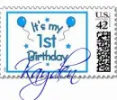 Happy 1st Birthday Stamp- Kayden