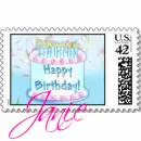 Happy Birthday Cake Stamp- Janie