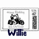 Happy Birthday Ole' Goat Stamp- Willie