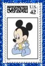 Baby Mickey Mouse Stamp (glitter boarder)