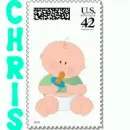 Baby with pacifer Stamp- Chris