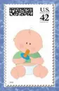 Baby with pacifer Stamp (with boarder)