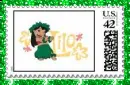Lilo & Stitch (Lilo) Stamp (glitter boarder)