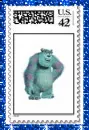 Monsters Inc Sulley Stamp (glitter boarder)
