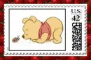 Pooh & a bug Stamp (strawberry boarder)