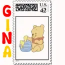Baby Pooh with a hunny pot Stamp- Gina